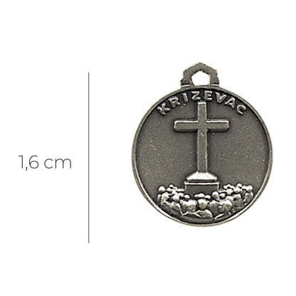 Medaglia Medjugorje in argento 925.  Diametro  1,6 cm