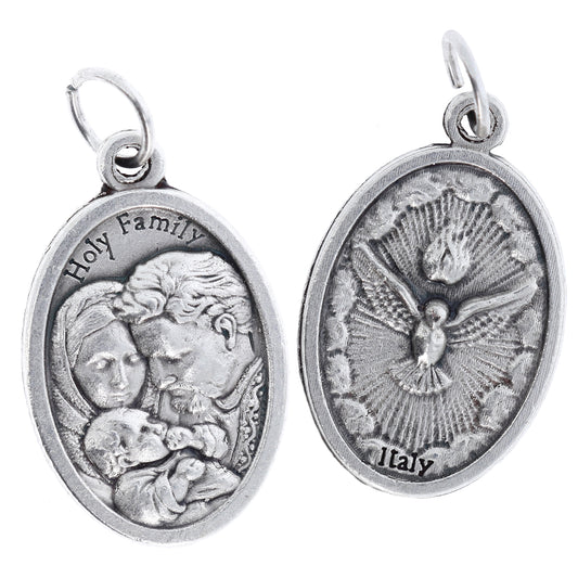 Medaglia Sacra Famiglia in zama. Altezza 2,2 cm
