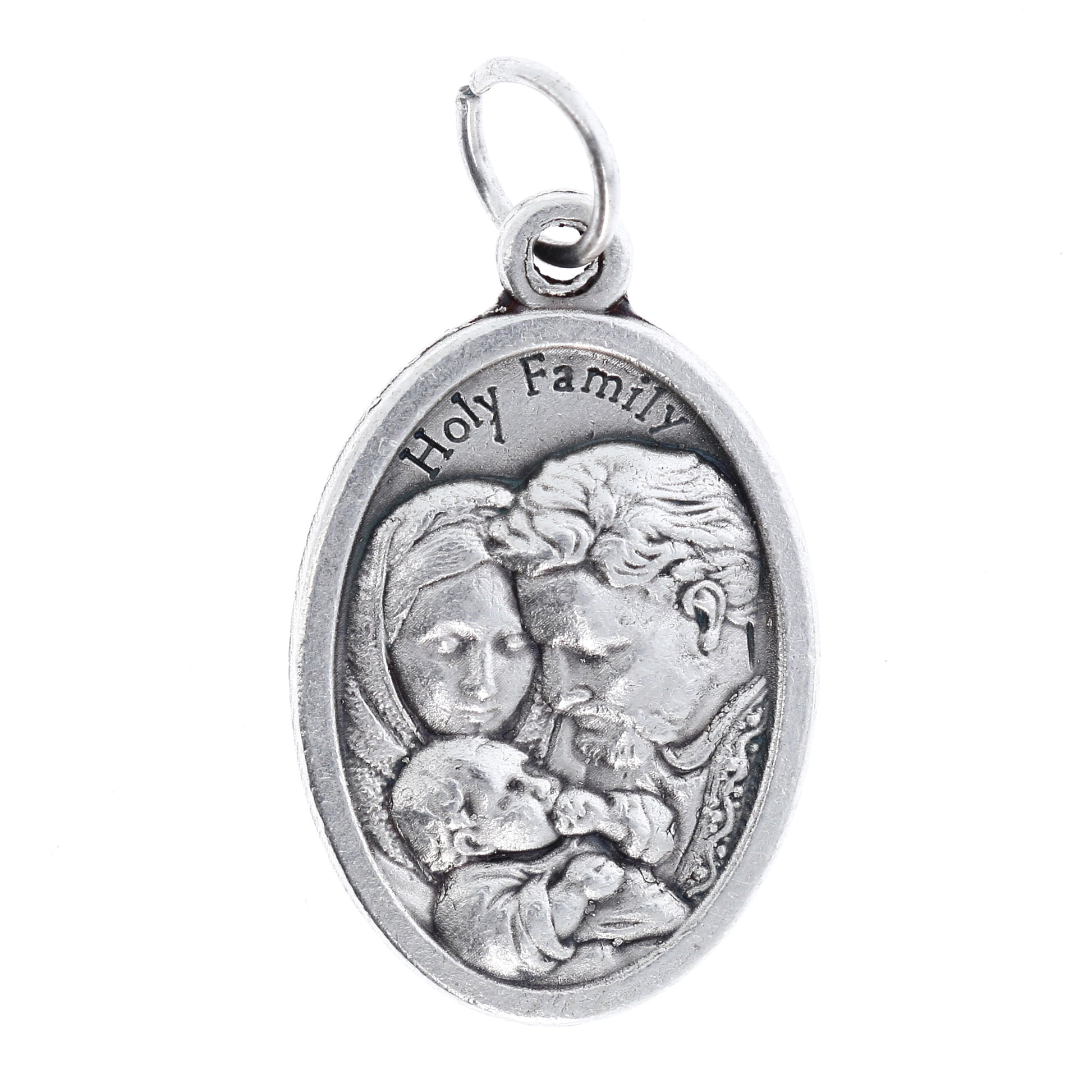 Medaglia Sacra Famiglia in zama. Altezza 2,2 cm