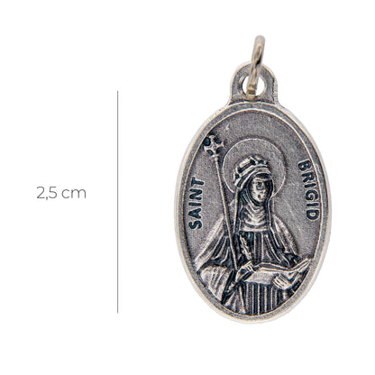 Medaglia Santa Brigida, in zama. Altezza 2,5 cm