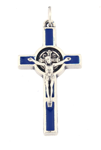 Croce San Benedetto in metallo smaltato h. 4 cm