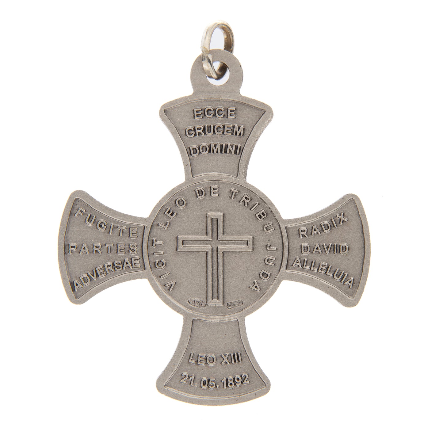 Croce con medaglia Sant'Antonio di Padova in argento 925 altezza 4 cm