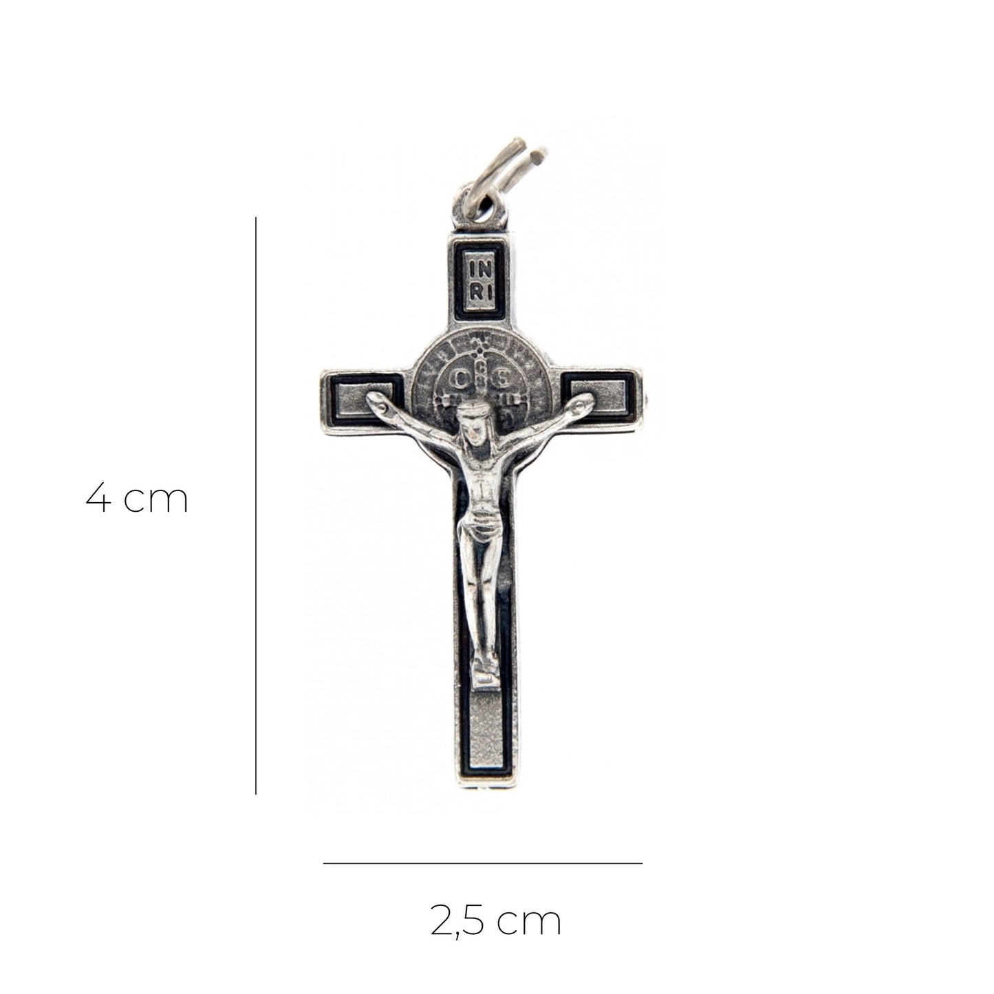 Croce San Benedetto in metallo h. 4 cm