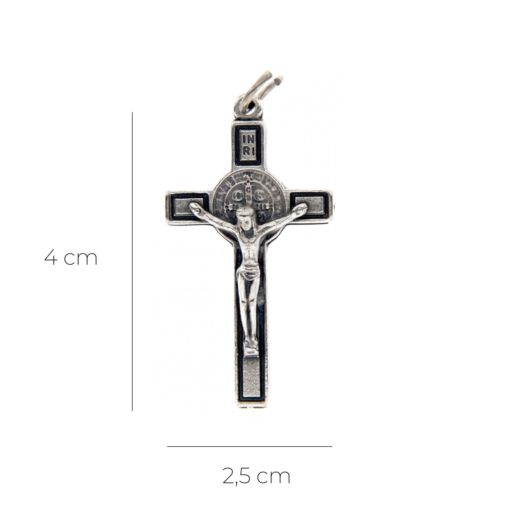 Croce San Benedetto in metallo h. 4 cm