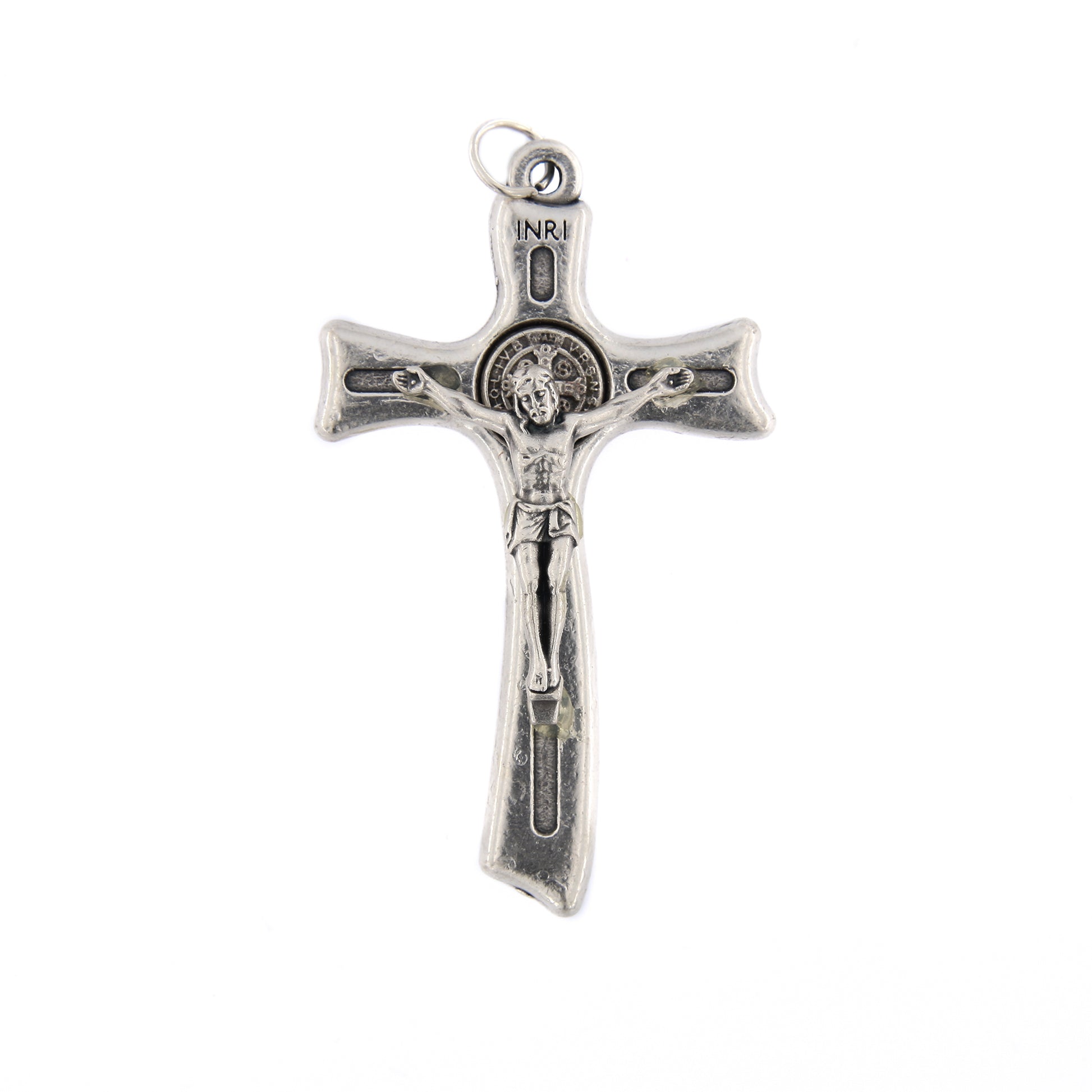Croce San Benedetto in metallo. Altezza 5 cm