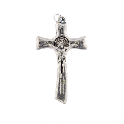 Croce San Benedetto in metallo. Altezza 5 cm