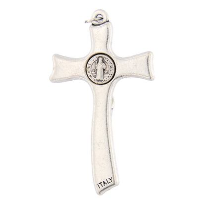Croce San Benedetto in metallo. Altezza 5 cm