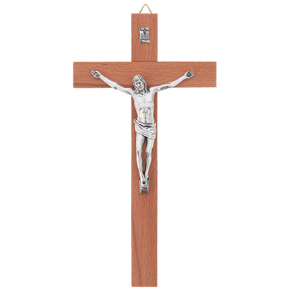 Crocifisso in legno e corpo in metallo. Altezza 24,5 cm