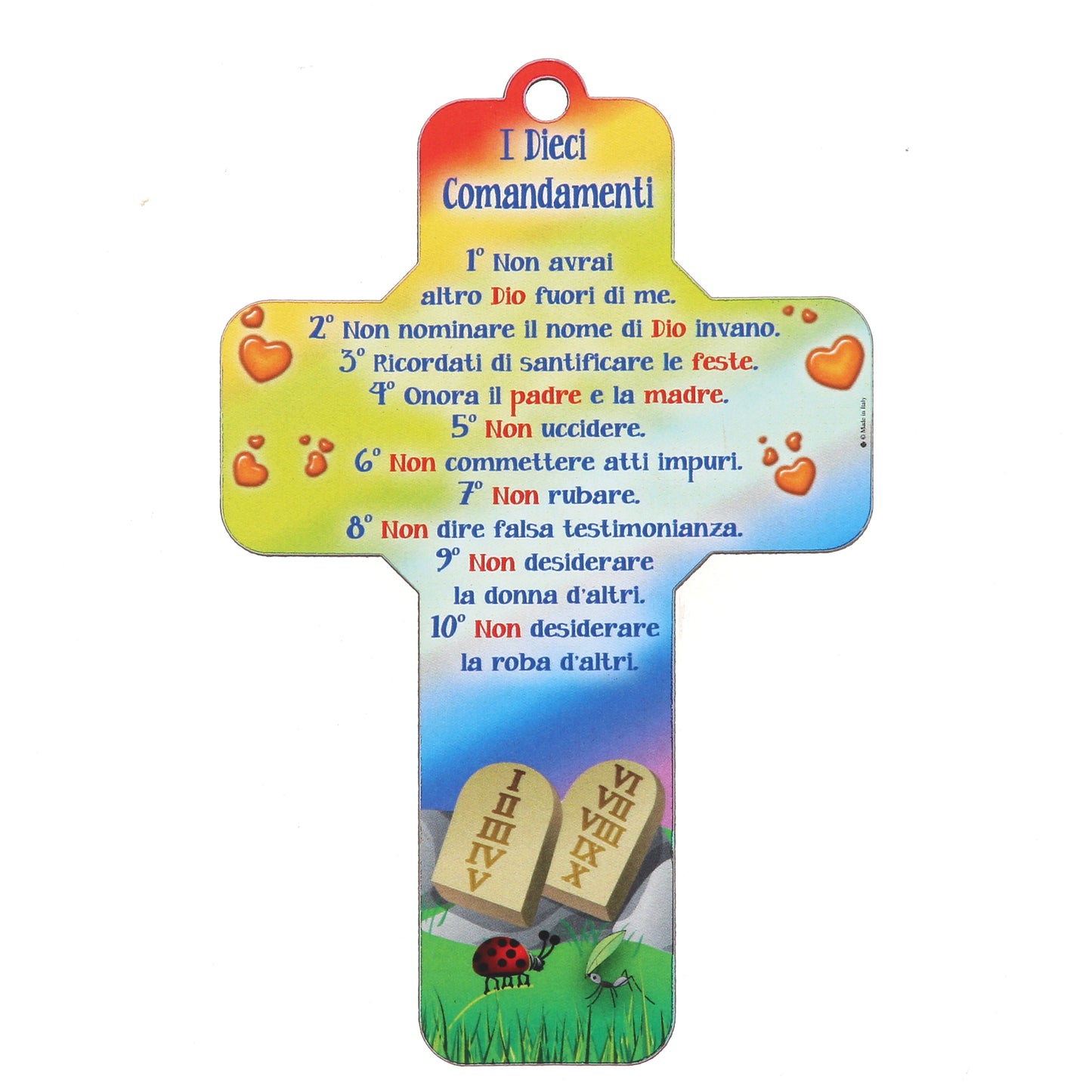 Croce Dieci Comandamenti h. 12,8 cm

