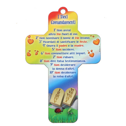 Croce Dieci Comandamenti h. 12,8 cm

