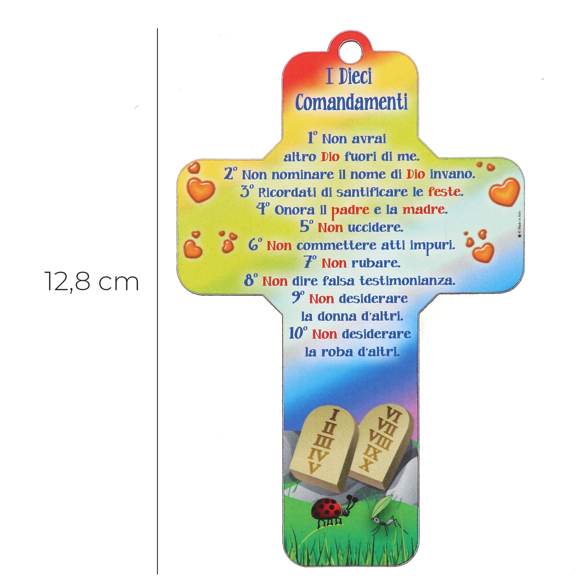 Croce Dieci Comandamenti h. 12,8 cm
