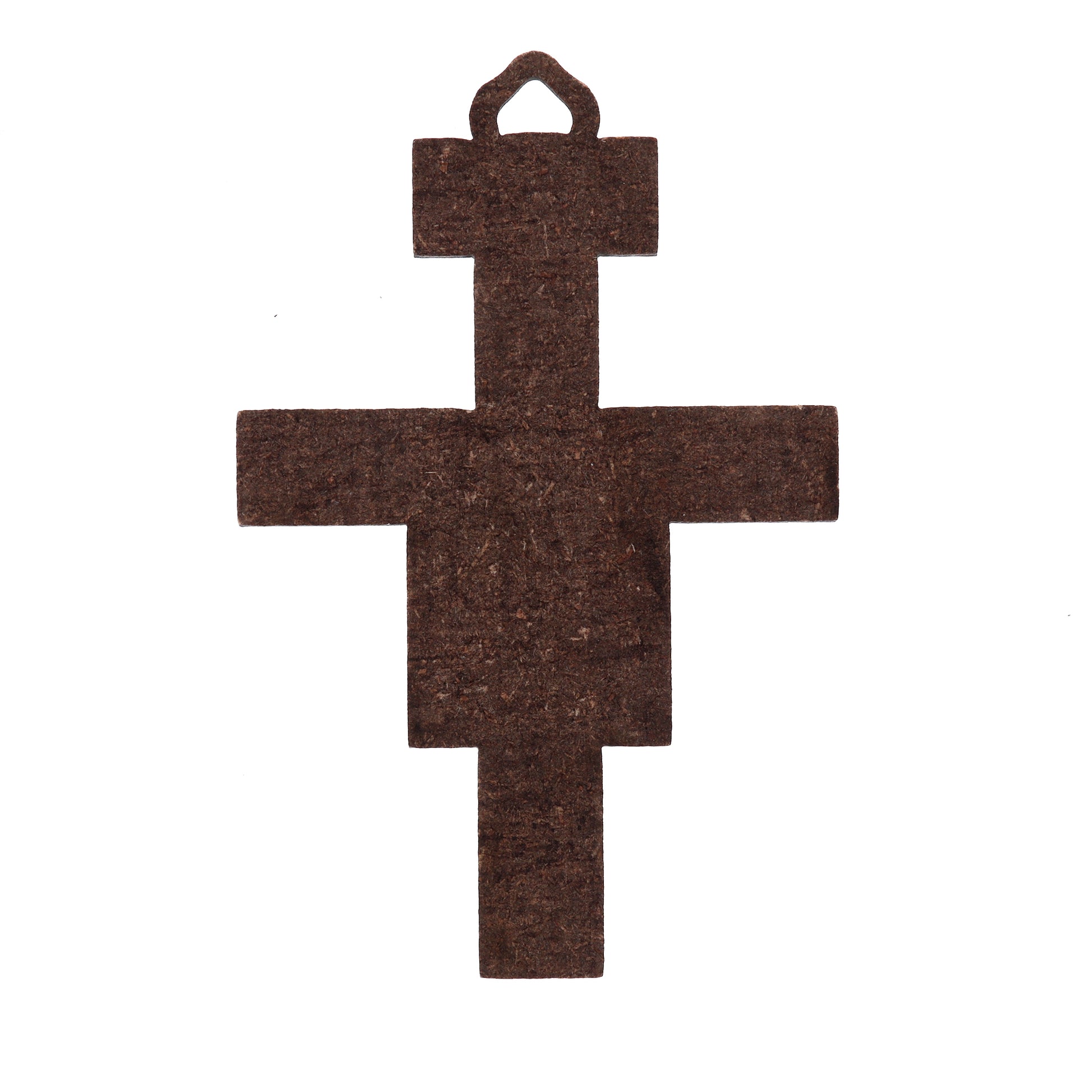 Crocifisso san Damiano in legno con gancio in legno. Altezza 8 cm