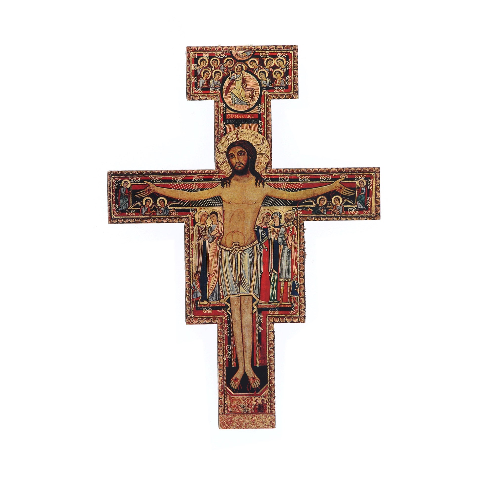 Crocifisso San Damiano in legno. Altezza 14 cm