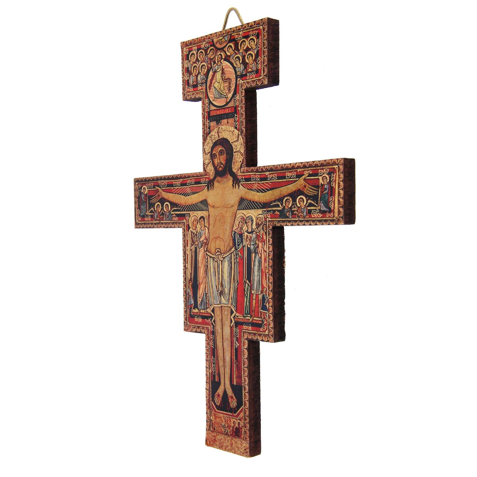 Crocifisso San Damiano in legno. Altezza 14 cm