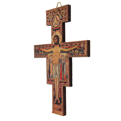 Crocifisso San Damiano in legno. Altezza 14 cm