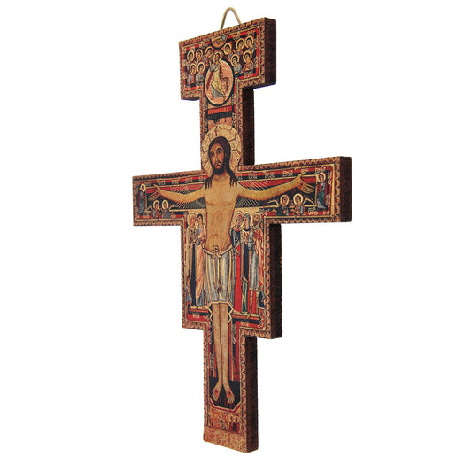 Crocifisso San Damiano in legno. Altezza 14 cm