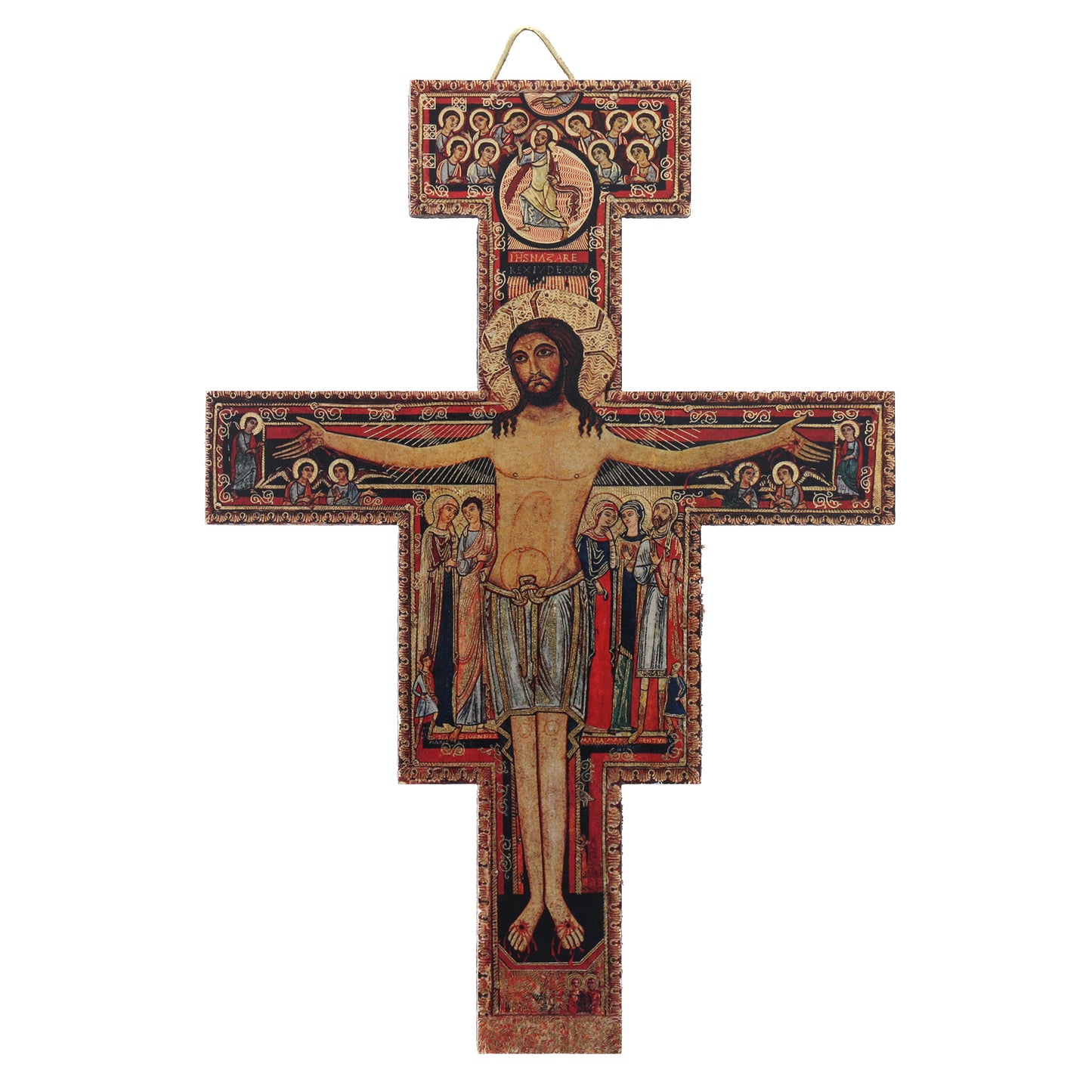 Crocifisso San Damiano in legno. Altezza 40 cm