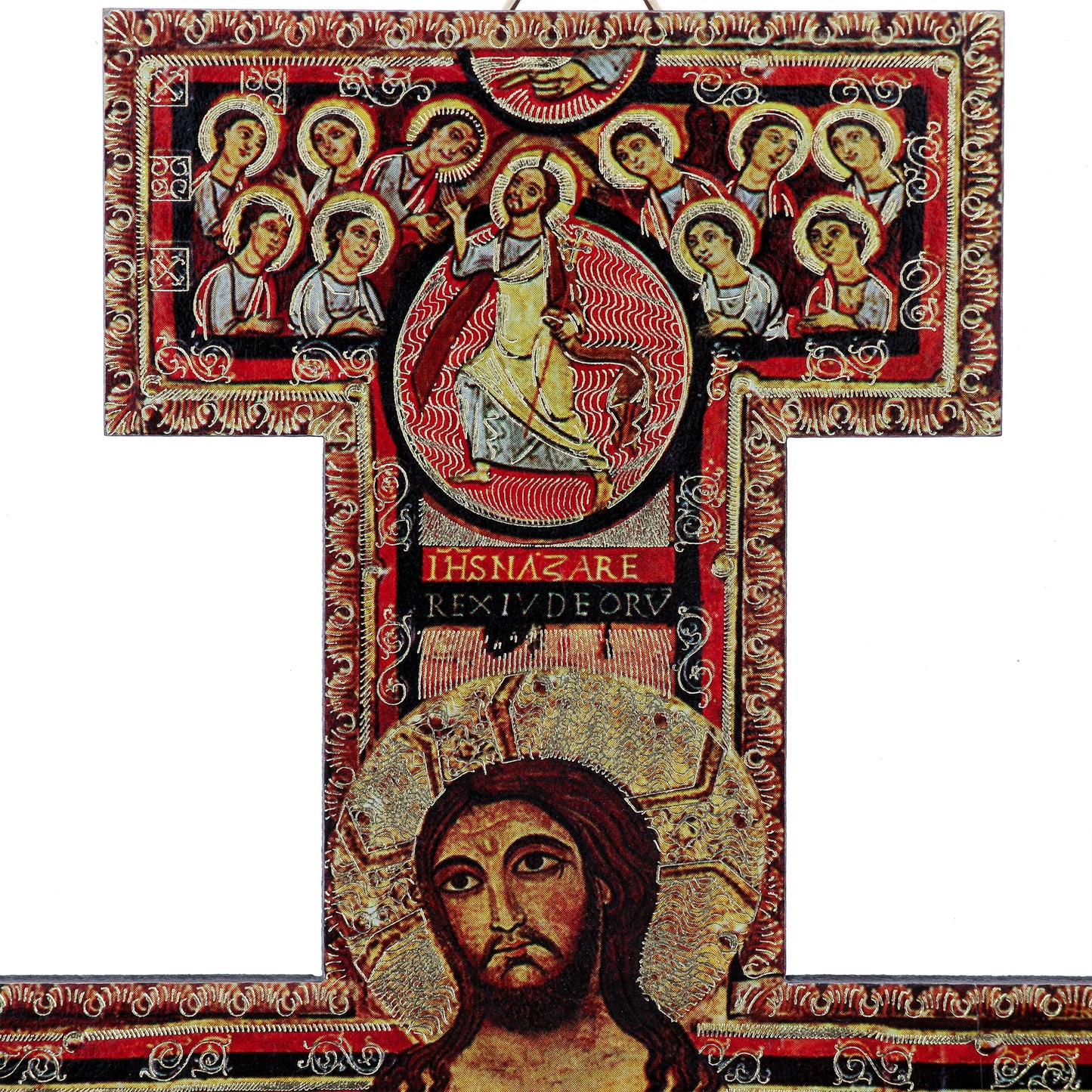 Crocifisso San Damiano in legno. Altezza 24 cm
