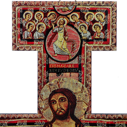 Crocifisso San Damiano in legno. Altezza 24 cm