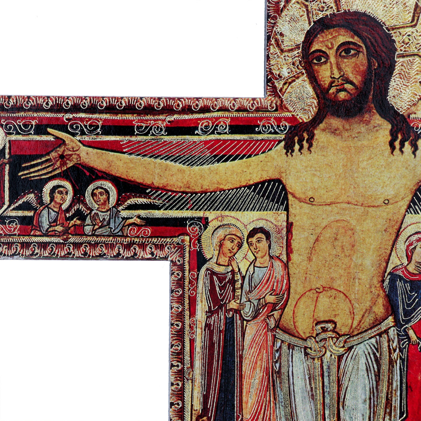 Crocifisso San Damiano in legno. Altezza 24 cm