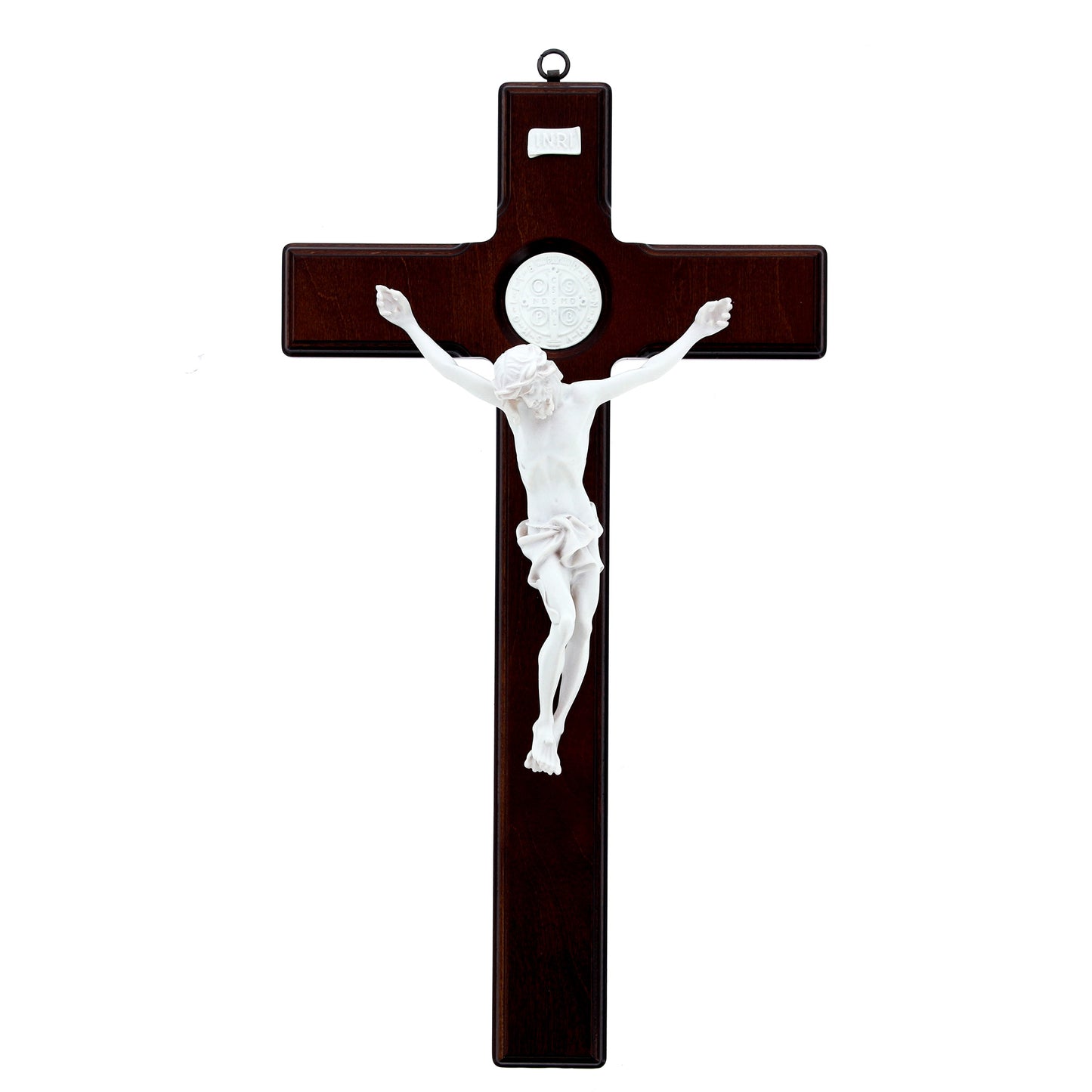 Crocifisso in legno corpo in resina fosforescente. Altezza 47 cm