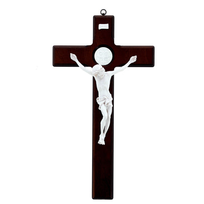 Crocifisso in legno corpo in resina fosforescente. Altezza 47 cm