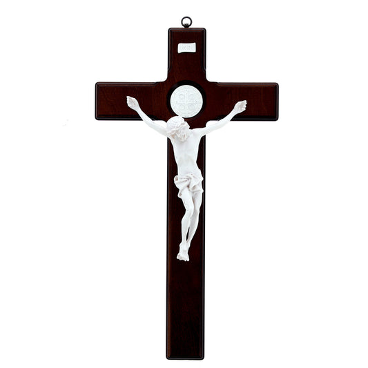 Crocifisso in legno corpo in resina fosforescente. Altezza 47 cm