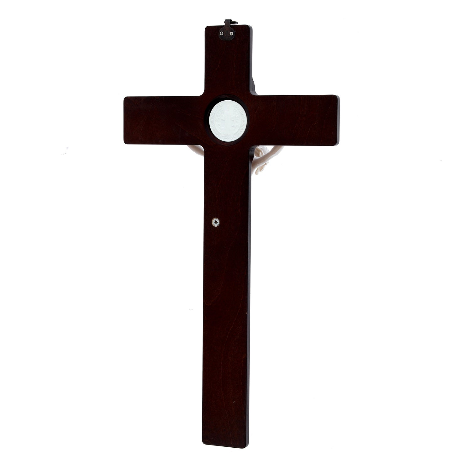 Crocifisso in legno corpo in resina fosforescente. Altezza 47 cm