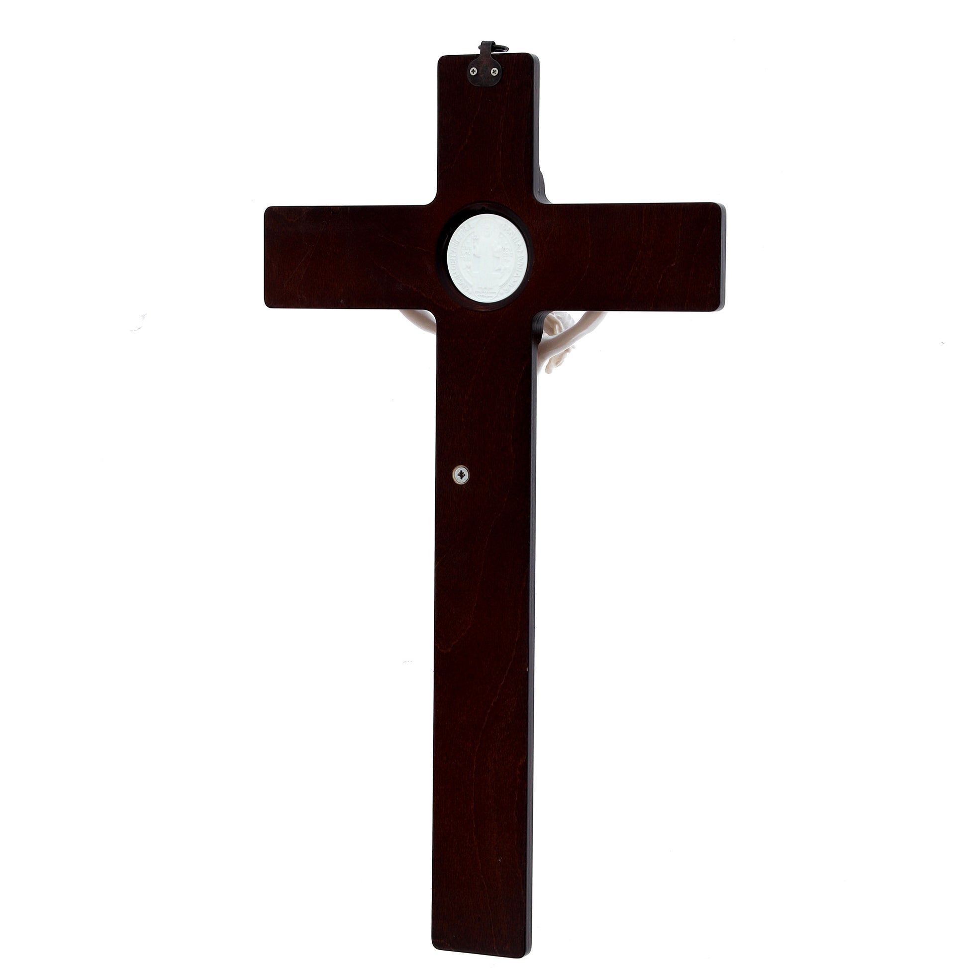 Crocifisso in legno corpo in resina fosforescente. Altezza 47 cm
