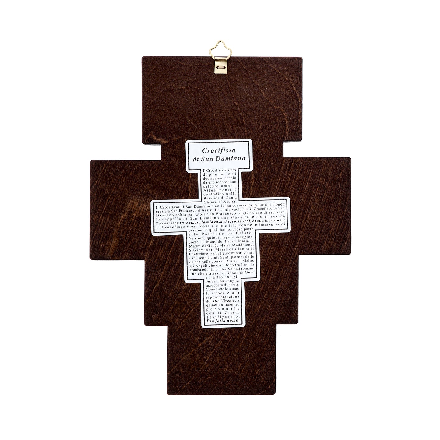 Crocifisso san Damiano in legno h. 22 cm