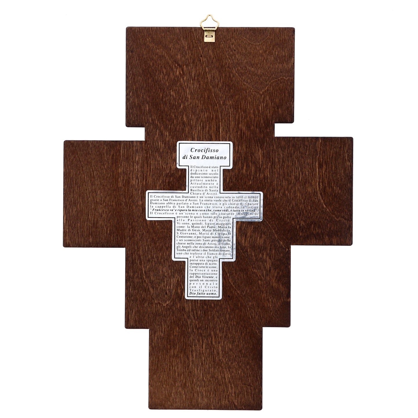 Crocifisso san Damiano in legno. Altezza 29,5 cm