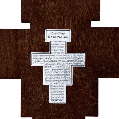 Crocifisso san Damiano in legno. Altezza 29,5 cm