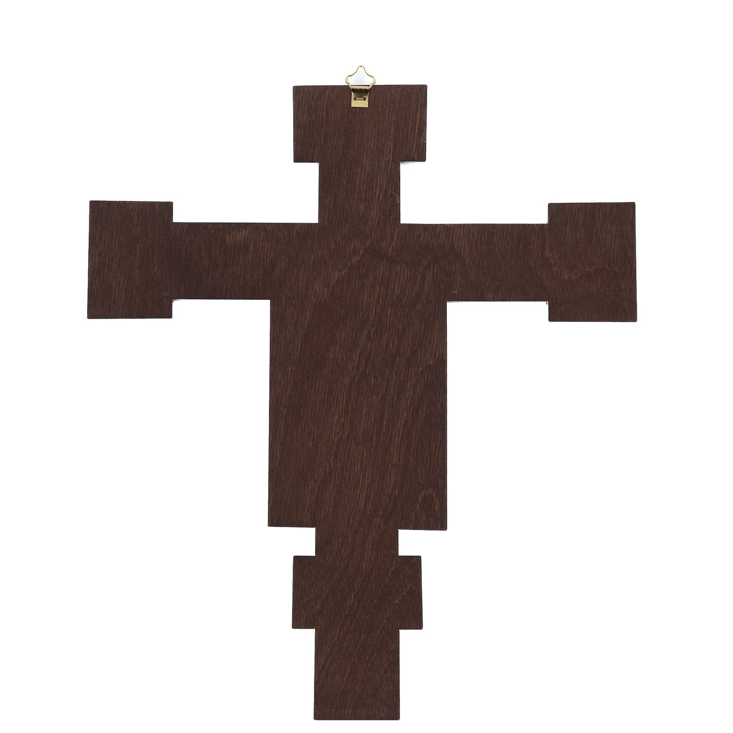 Crocifisso con immagine stampata su legno. Altezza 30,5 cm