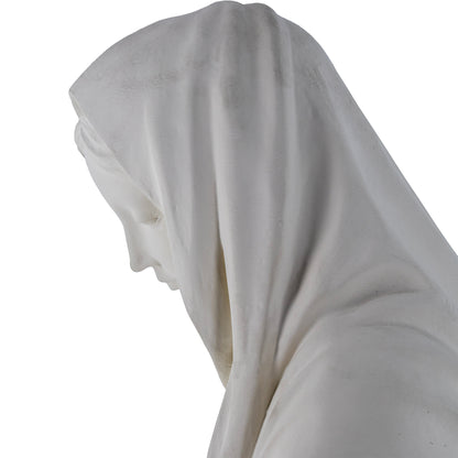 Statua Madonna Regina della pace in vetroresina bianca. Altezza 130 cm