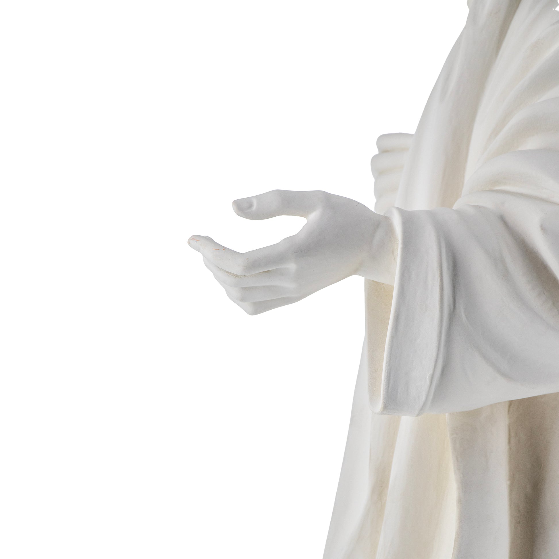 Statua Madonna Regina della pace in vetroresina bianca. Altezza 130 cm