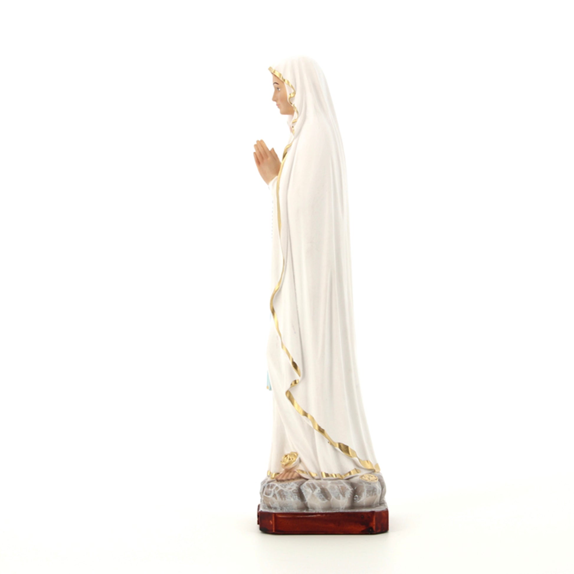 Statua Madonna di Lourdes, in resina. Altezza 31 cm