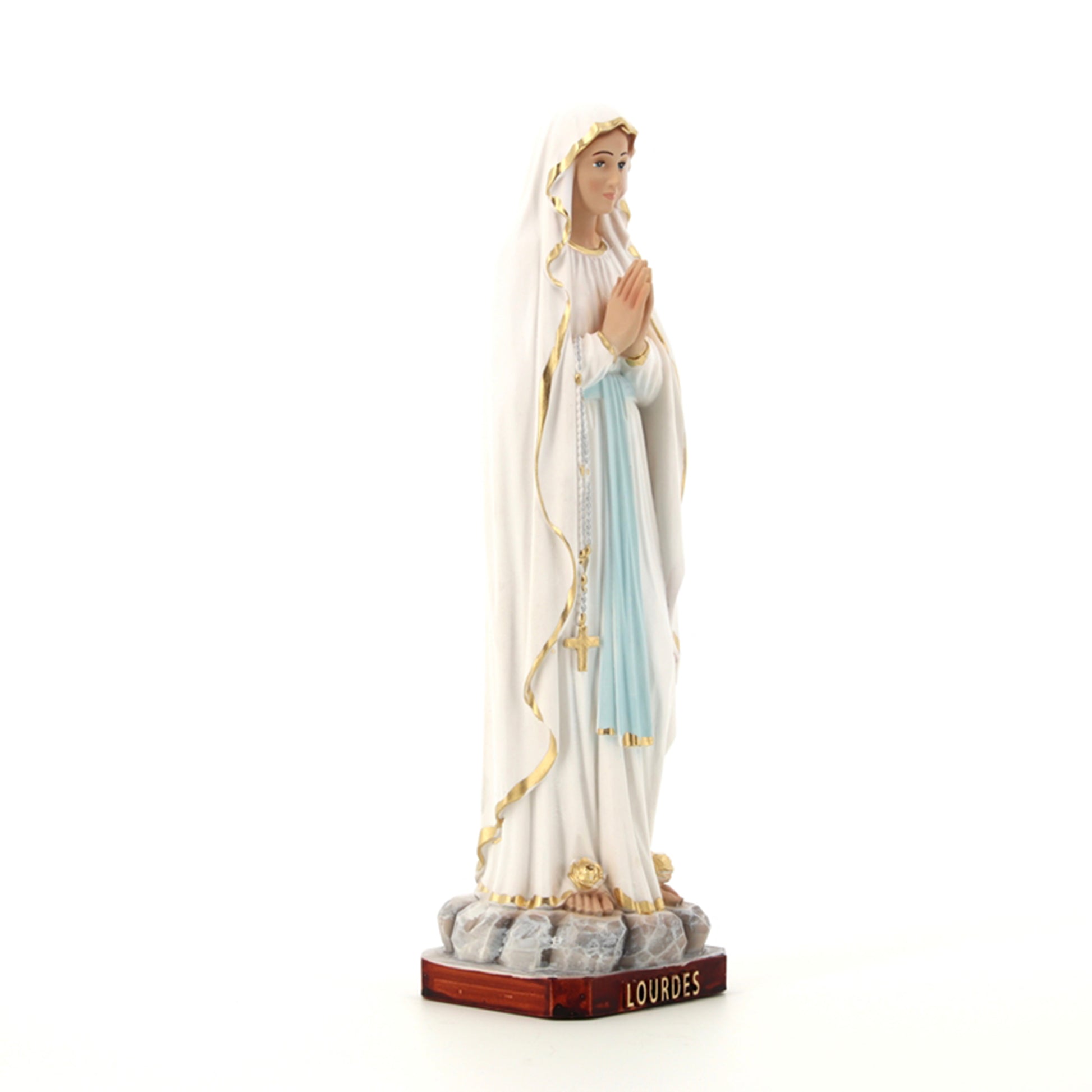 Statua Madonna di Lourdes, in resina. Altezza 31 cm
