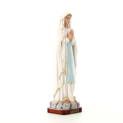 Statua Madonna di Lourdes, in resina. Altezza 31 cm