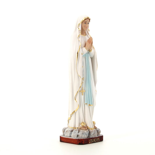 Statua Madonna di Lourdes, in resina. Altezza 31 cm