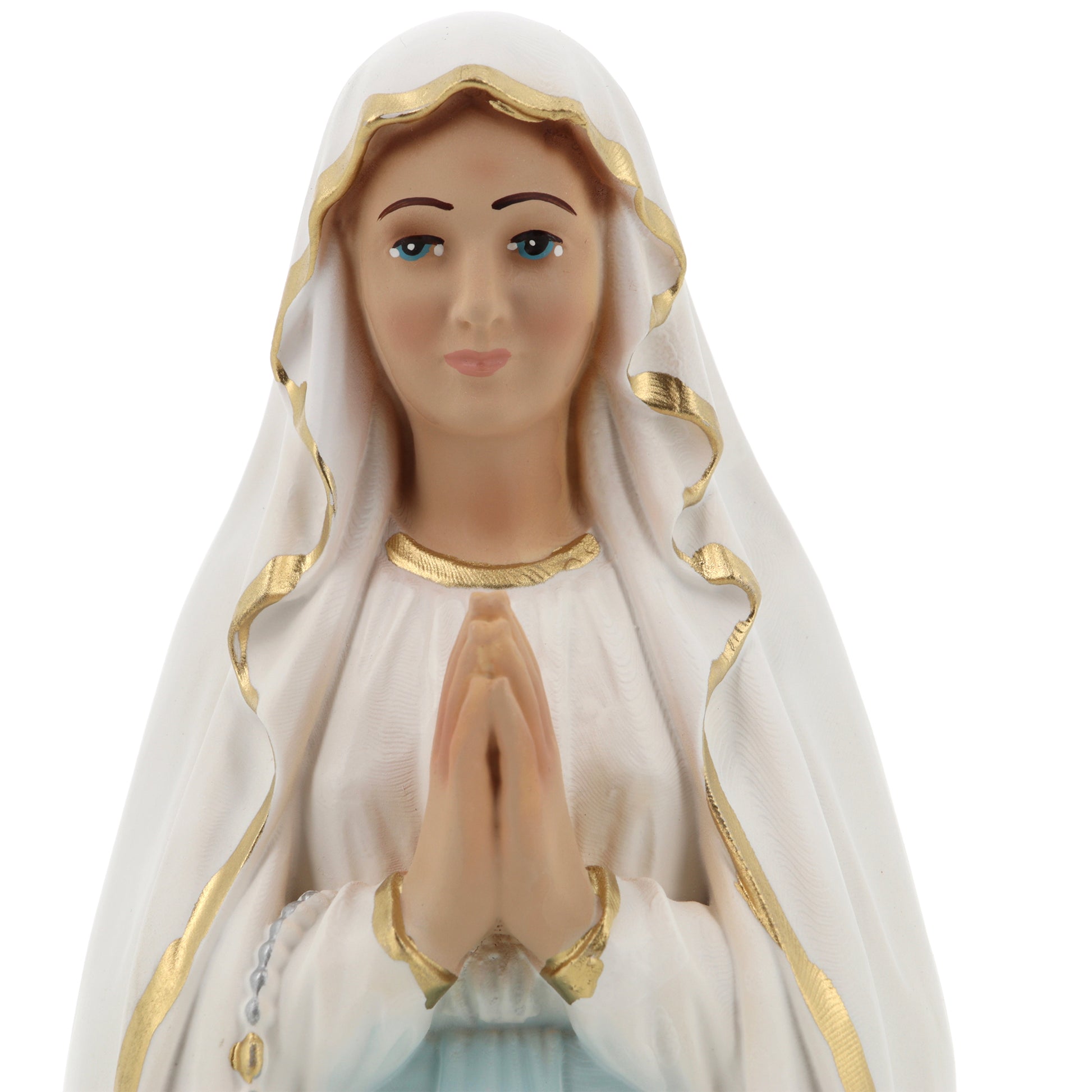 Statua Madonna di Lourdes, in resina. Altezza 31 cm
