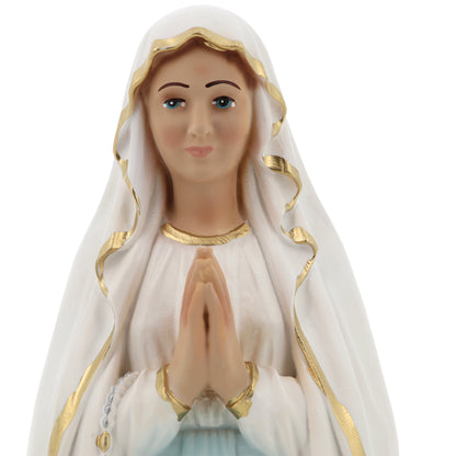 Statua Madonna di Lourdes, in resina. Altezza 31 cm
