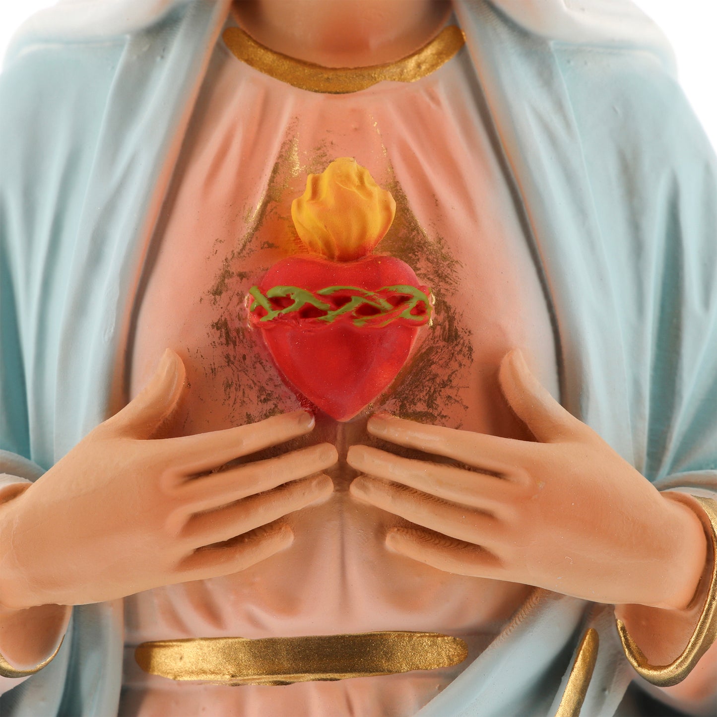 Statua sacro cuore di Maria in resina colorata h. 31 cm