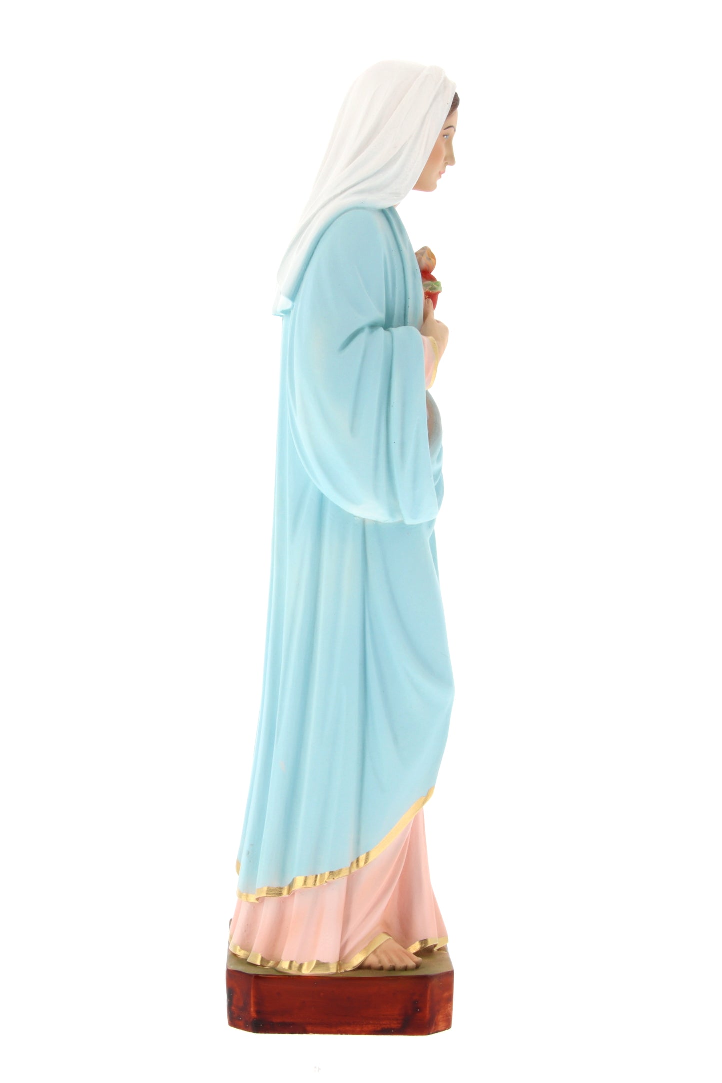 Statua sacro cuore di Maria in resina colorata h. 31 cm