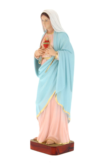 Statua sacro cuore di Maria in resina colorata h. 31 cm