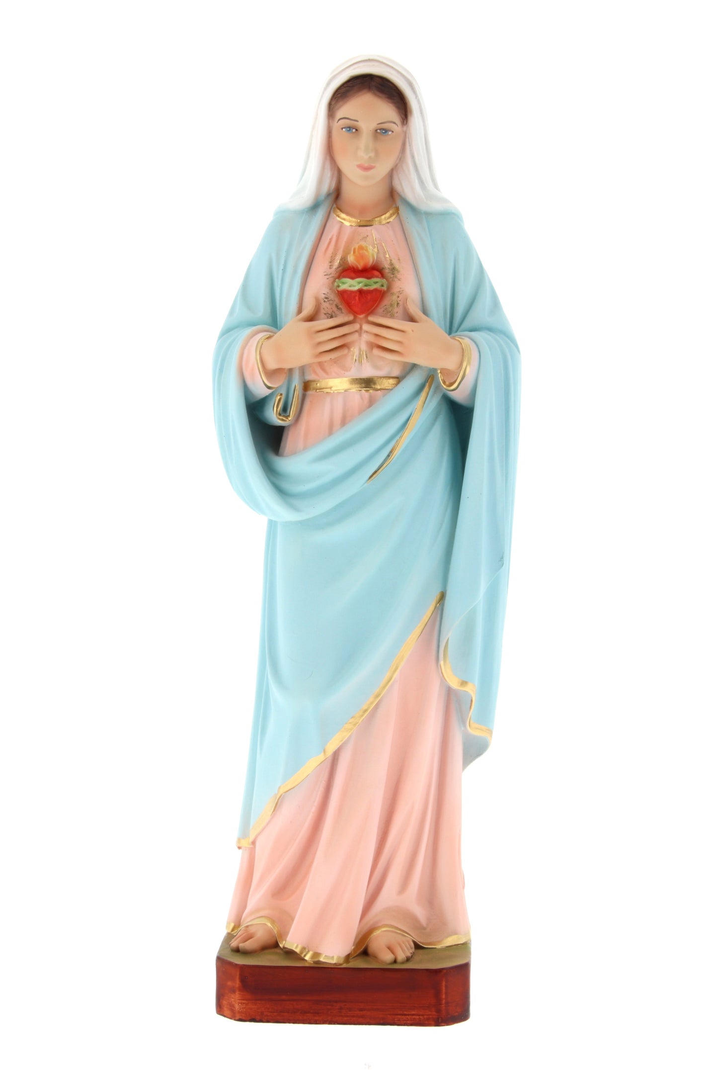 Statua sacro cuore di Maria in resina colorata h. 31 cm