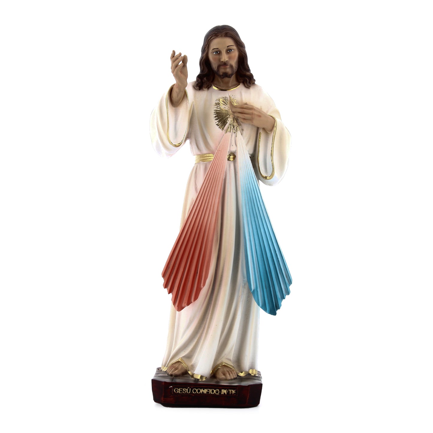 Statua Gesù misericordioso, in resina. Altezza 30 cm