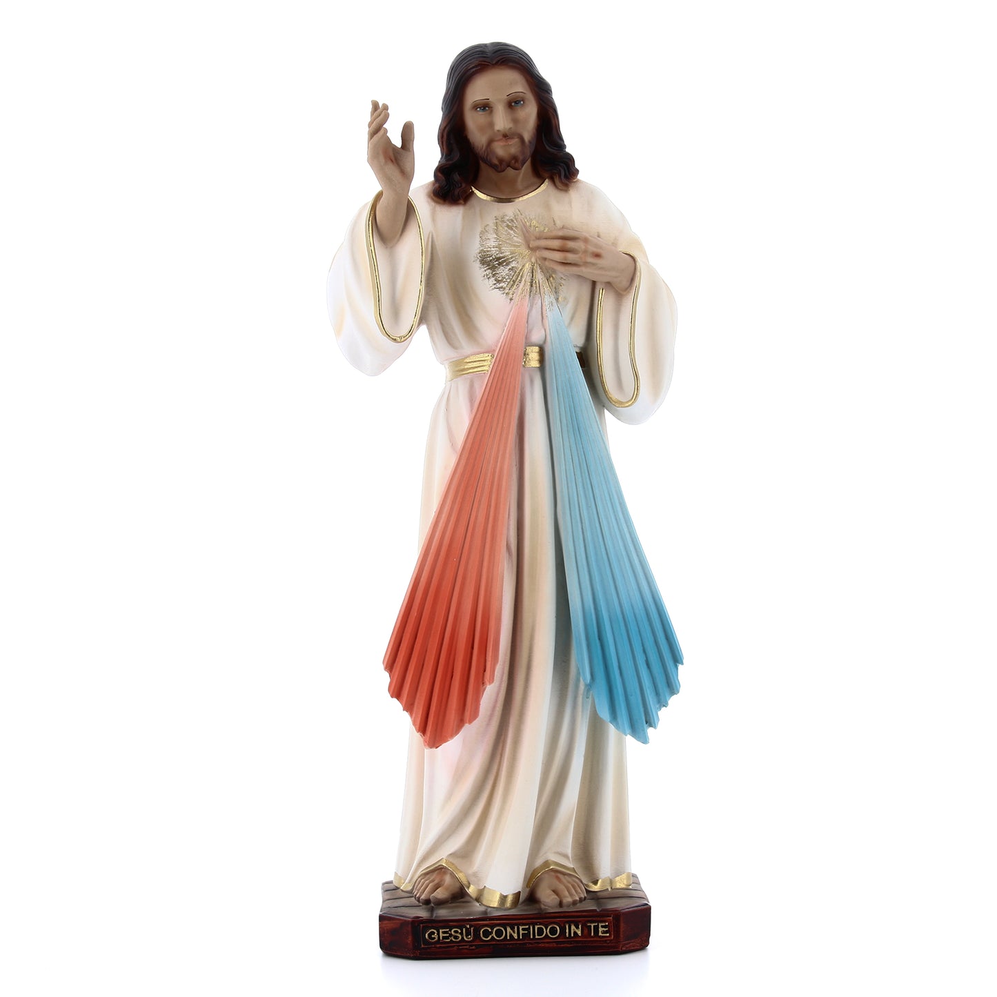 Statua Gesù misericordioso, in resina. Altezza 40 cm