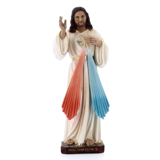 Statua Gesù misericordioso, in resina. Altezza 40 cm