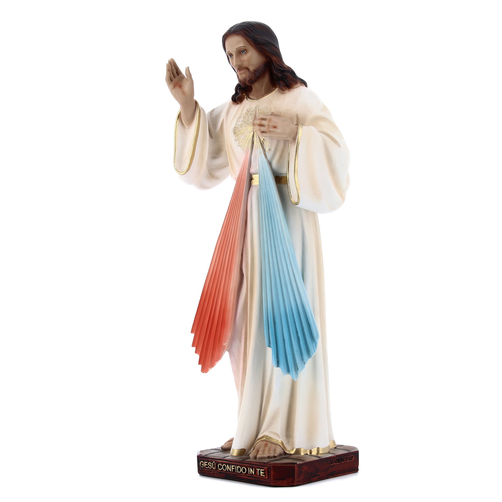 Statua Gesù misericordioso, in resina. Altezza 40 cm