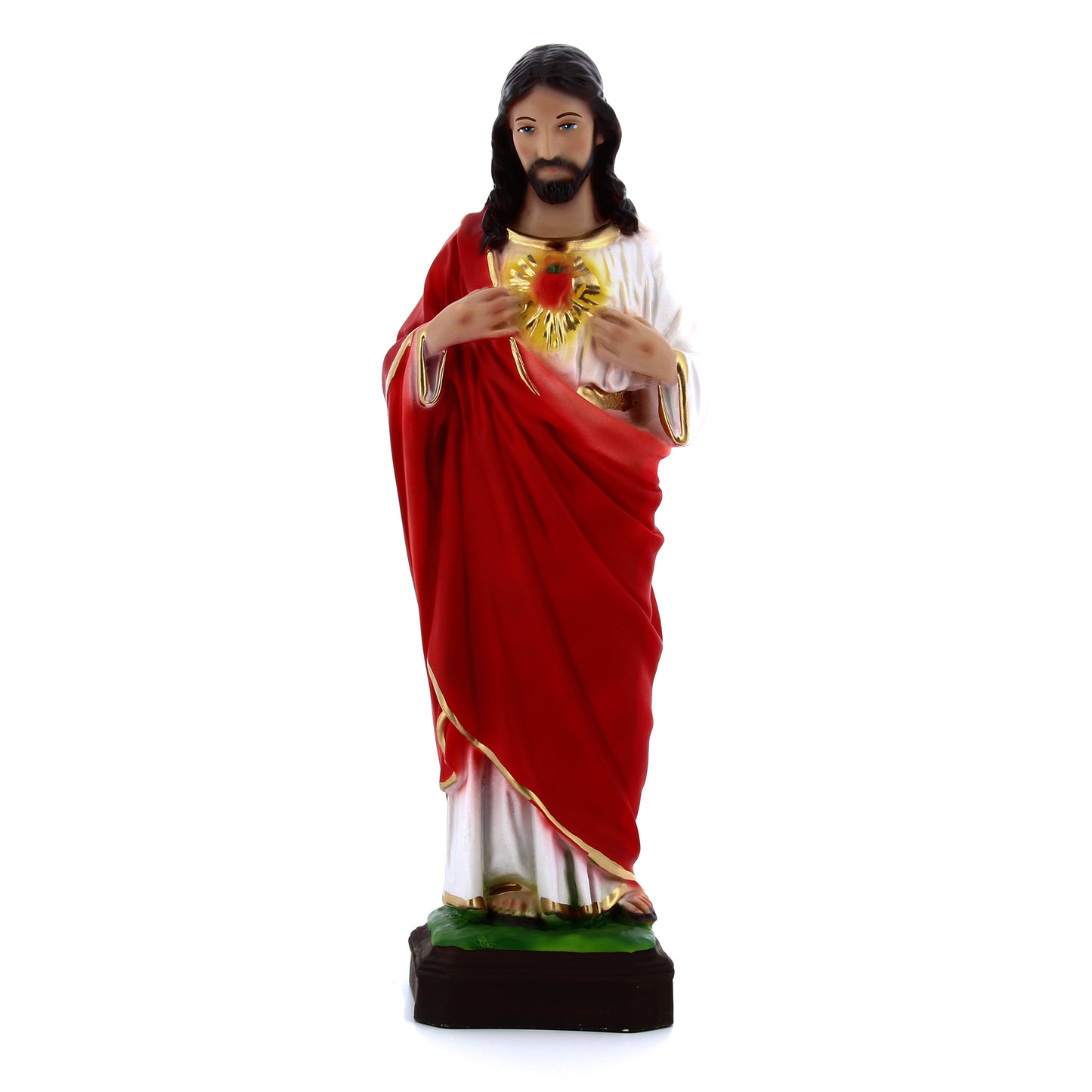 Statua Sacro Cuore di Gesù, in resina. Altezza 30 cm